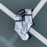 Banded Logo Socks - White