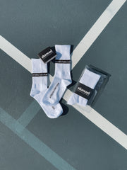 Banded Logo Socks - White